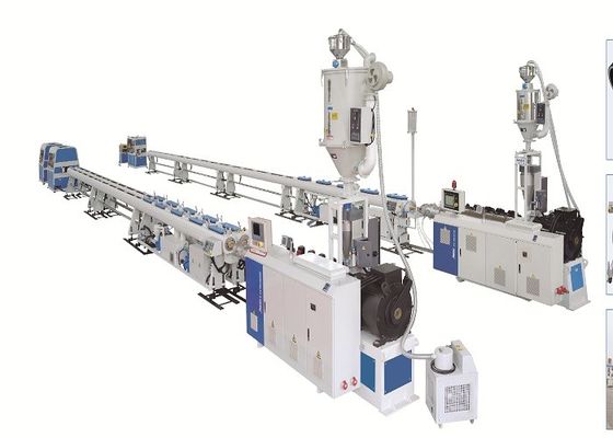 75mm 1000KG / H الصرف أنبوب PE خط بثق الأنبوب ضوضاء تشغيل منخفضة