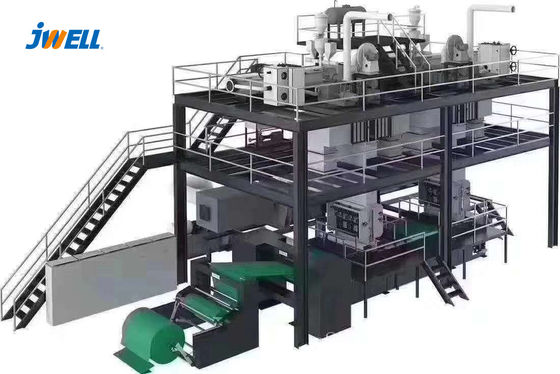 1600mm Pp Melt Blown Non Woven Fabric ماكينة خط إنتاج